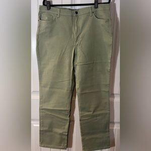 Olive/Tan jeans, size 18, Gloria Vanderbilt